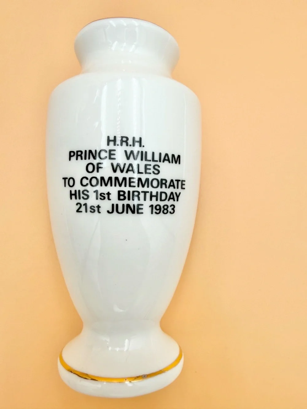 Finsbury Fine Bone China Prince William 1st Birthday Commemorative Vase